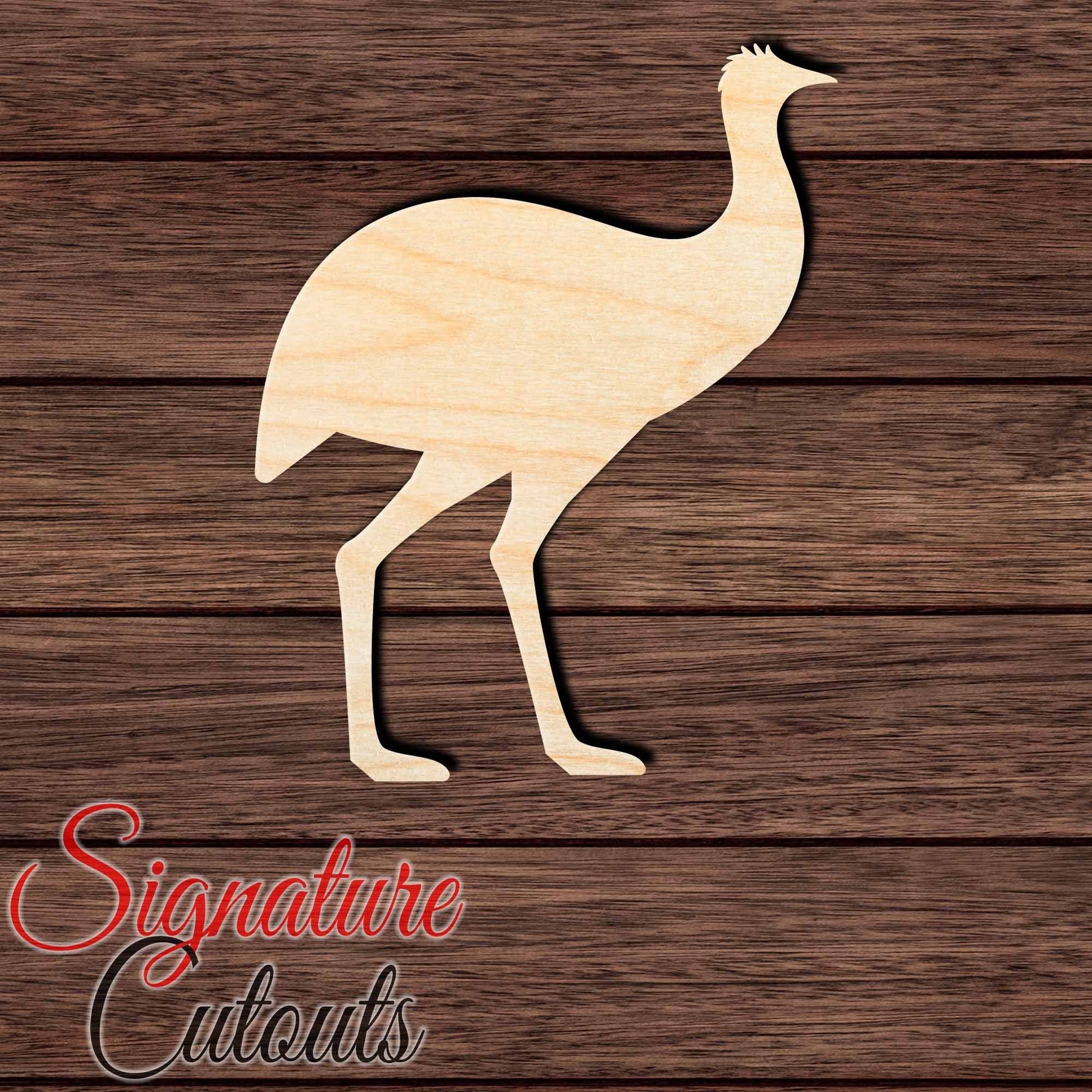 Emu 001 Shape Cutout in Wood, Acrylic or Acrylic Mirror - Signature Cutouts
