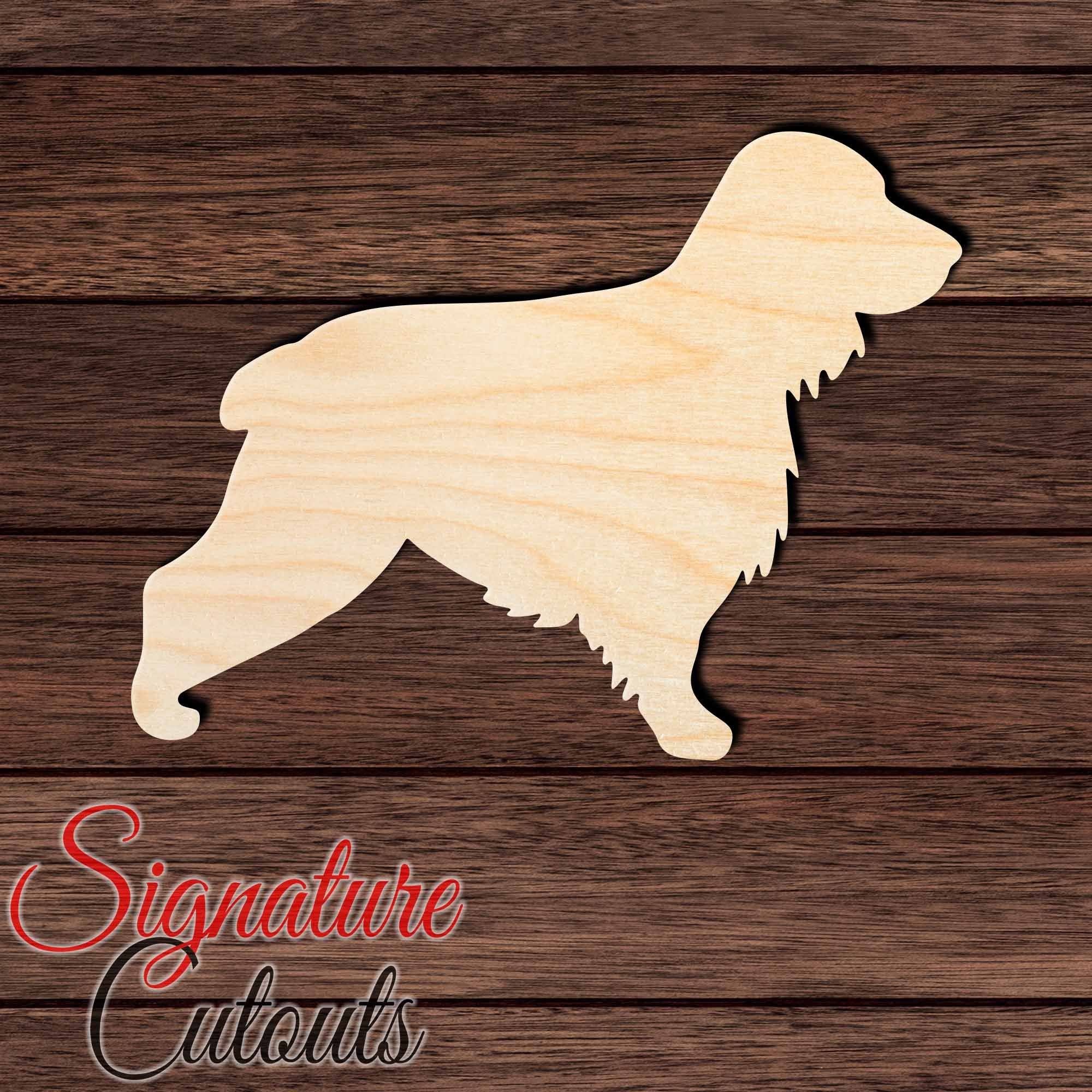 English Cocker Spaniel Shape Cutout in Wood, Acrylic or Acrylic Mirror - Signature Cutouts