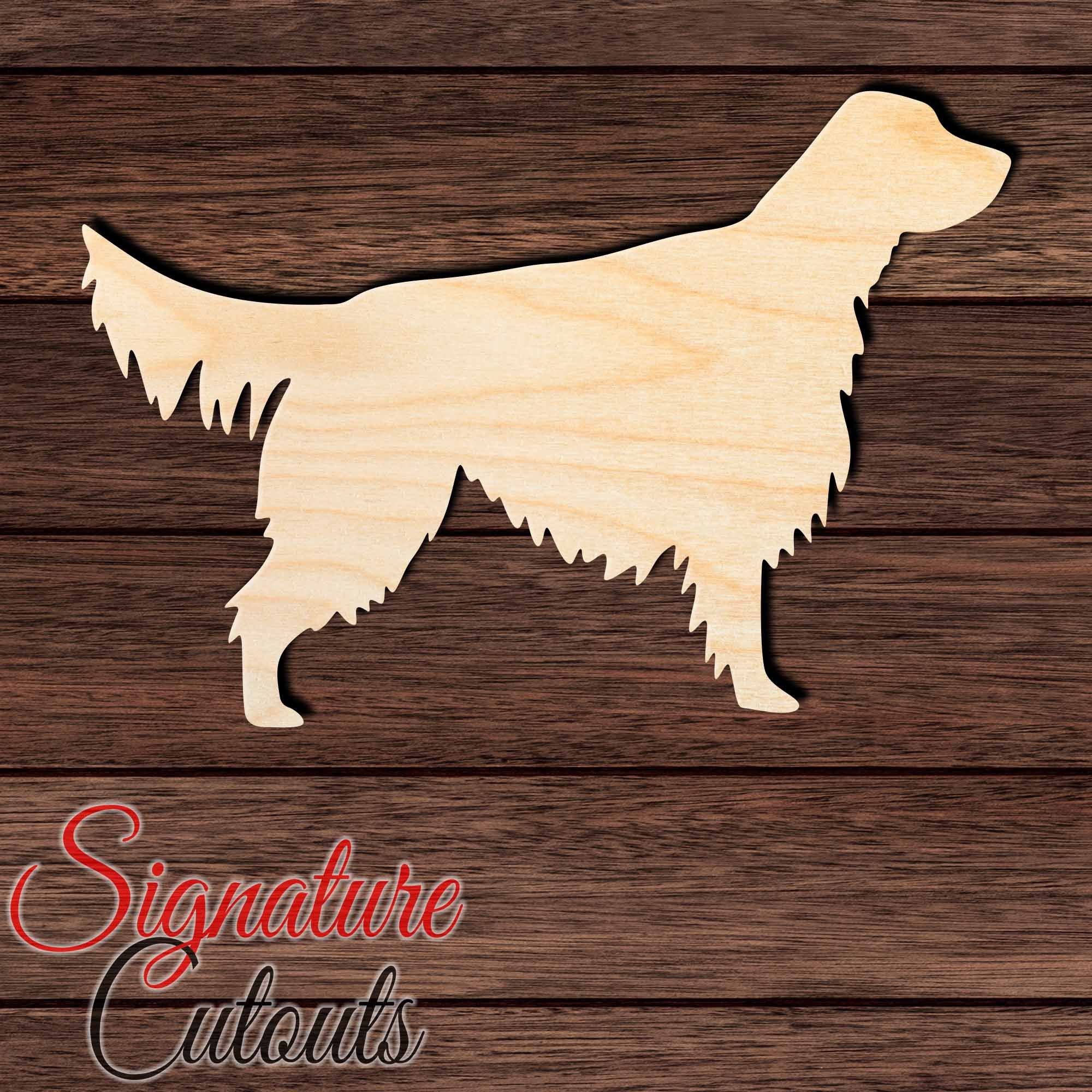 English Setter Shape Cutout in Wood, Acrylic or Acrylic Mirror - Signature Cutouts