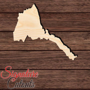 Eritrea Shape Cutout in Wood, Acrylic or Acrylic Mirror - Signature Cutouts