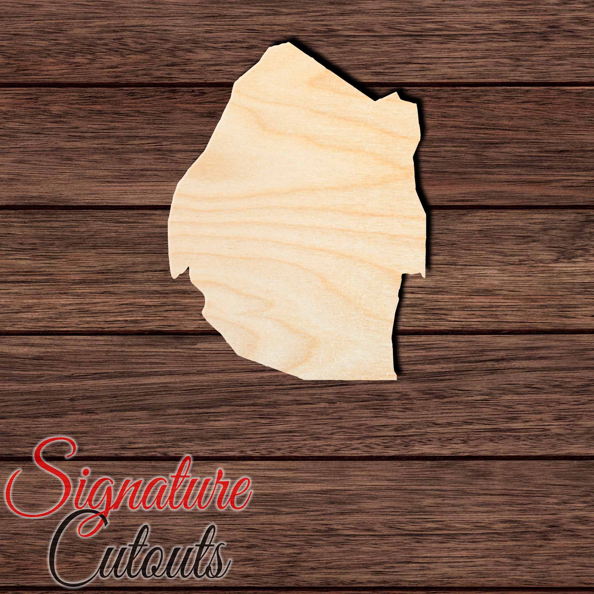 Eswatini Shape Cutout in Wood, Acrylic or Acrylic Mirror - Signature Cutouts