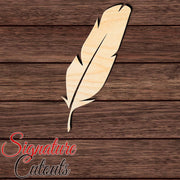 Feather 002 Shape Cutout in Wood, Acrylic or Acrylic Mirror Craft Shapes & Bases Signature Cutouts 