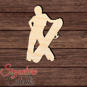 Female Snowboarder 002 Shape Cutout in Wood, Acrylic or Acrylic Mirror - Signature Cutouts