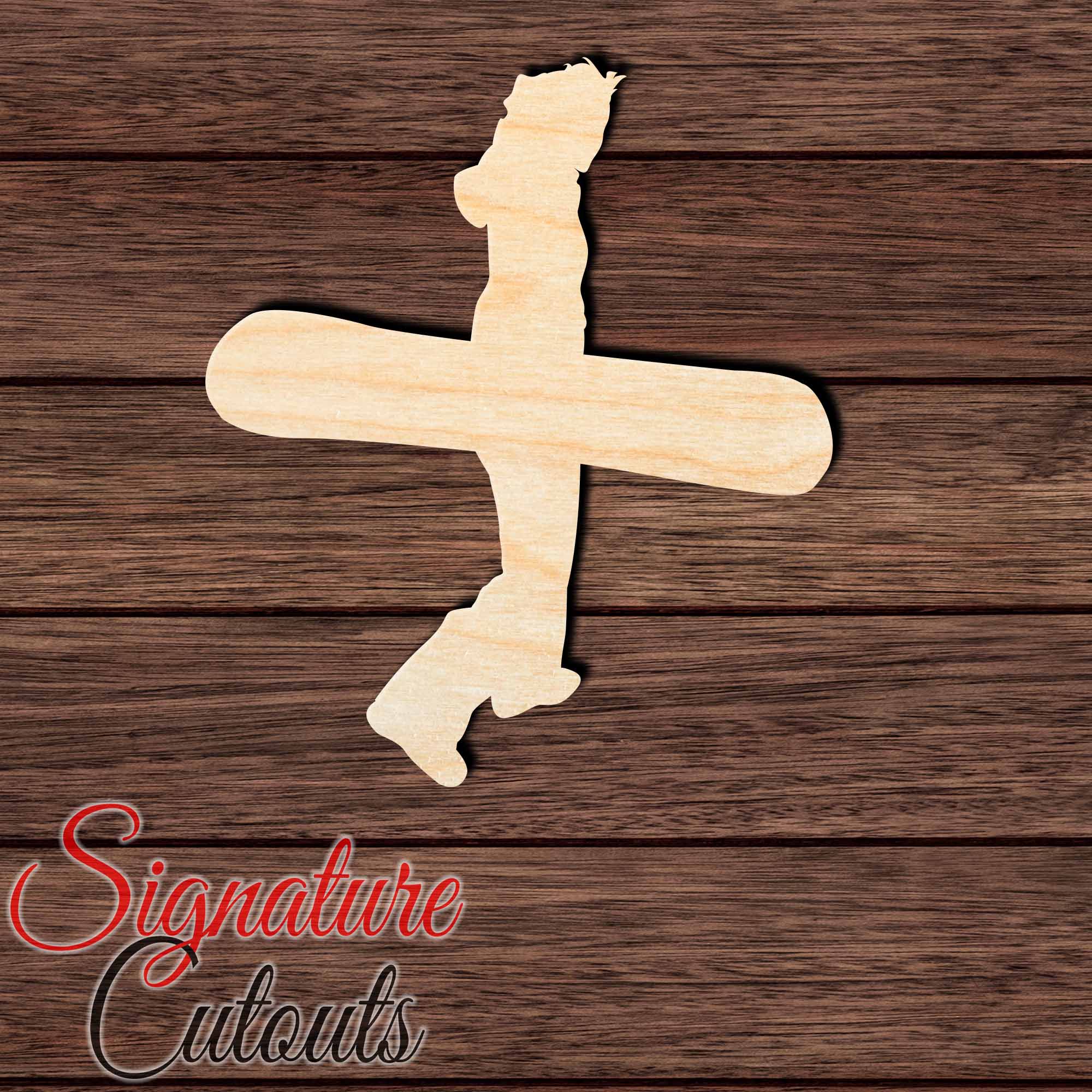 Female Snowboarder 004 Shape Cutout in Wood, Acrylic or Acrylic Mirror - Signature Cutouts