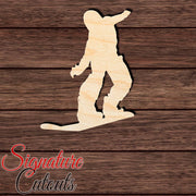 Female Snowboarder 005 Shape Cutout in Wood, Acrylic or Acrylic Mirror - Signature Cutouts