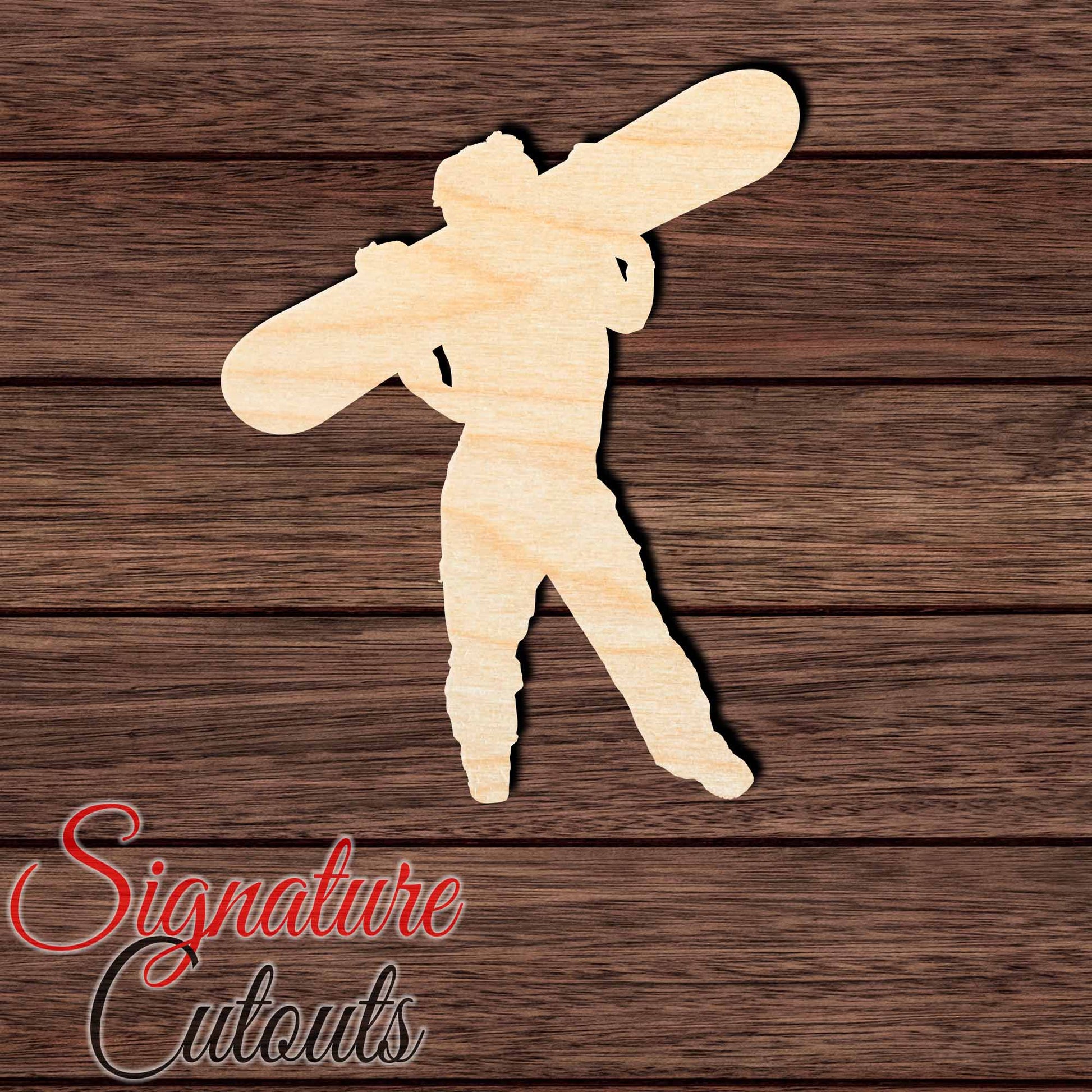 Female Snowboarder 010 Shape Cutout in Wood, Acrylic or Acrylic Mirror - Signature Cutouts