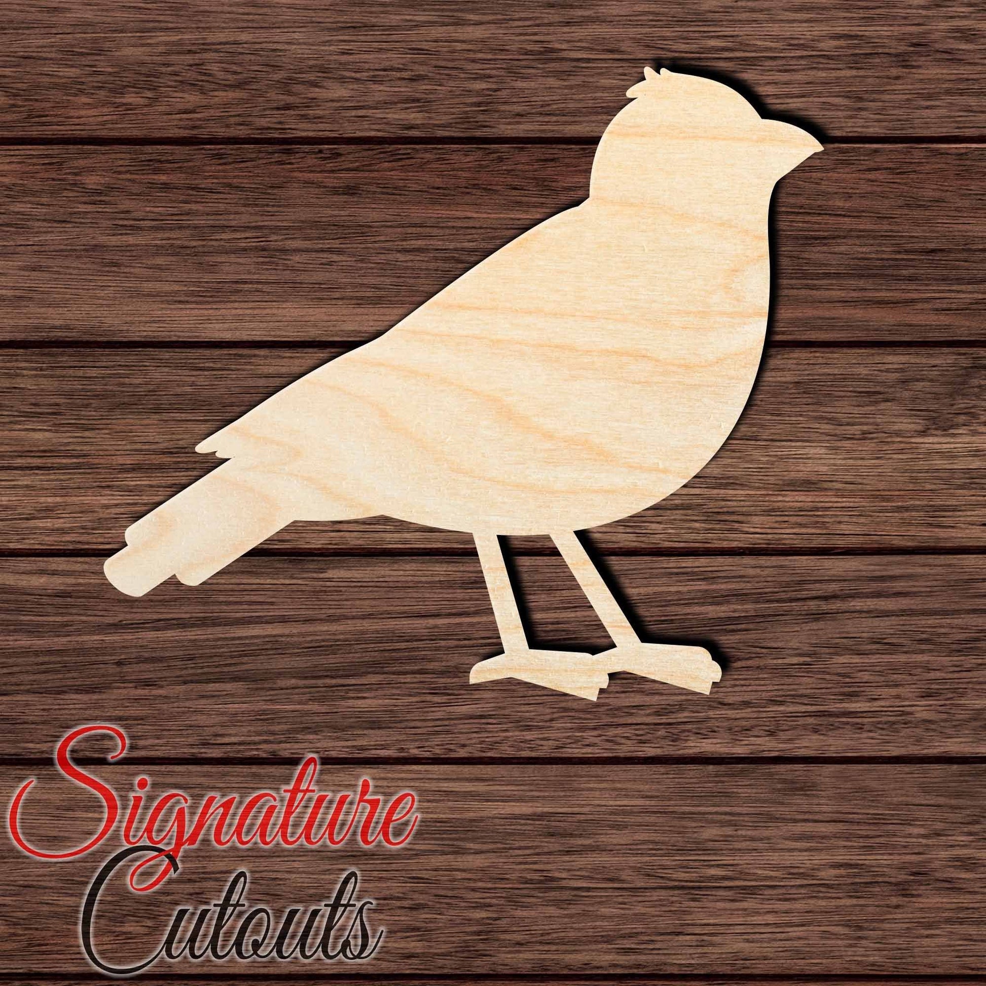 Finch 001 Shape Cutout in Wood, Acrylic or Acrylic Mirror - Signature Cutouts