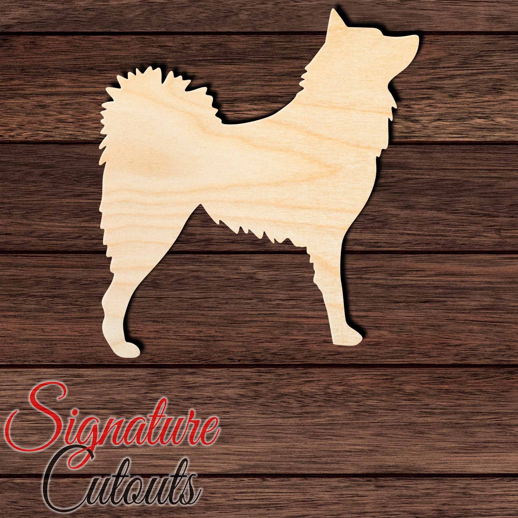 Finnish Spitz Shape Cutout in Wood, Acrylic or Acrylic Mirror - Signature Cutouts
