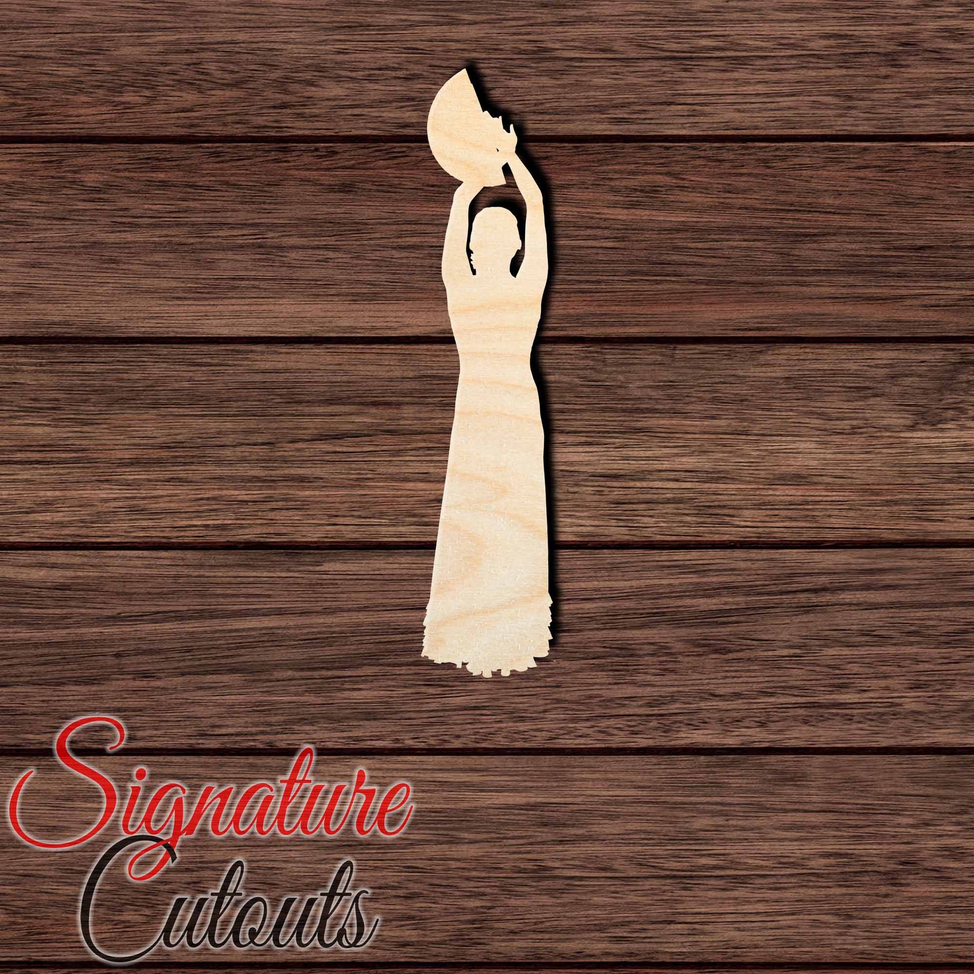 Flamenco Female Dancer 003 Shape Cutout in Wood, Acrylic or Acrylic Mirror - Signature Cutouts