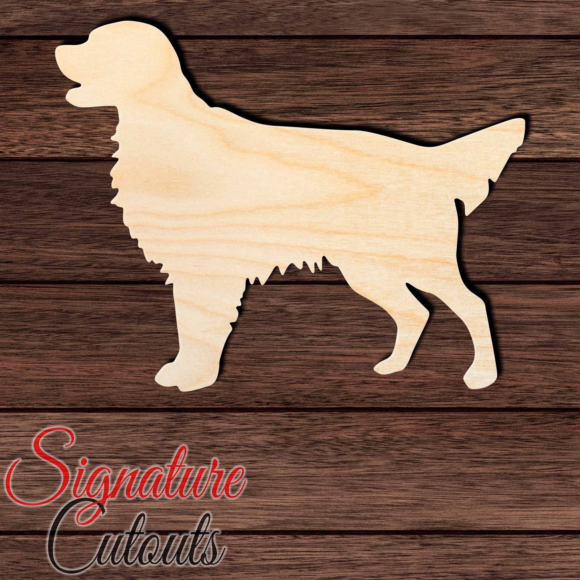 Flat Coated Retriever Shape Cutout in Wood, Acrylic or Acrylic Mirror - Signature Cutouts