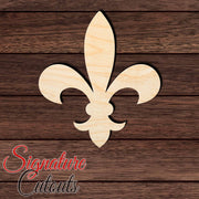 Fleur de Lis 001 Shape Cutout in Wood, Acrylic or Acrylic Mirror - Signature Cutouts