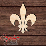 Fleur De Lis 006 Shape Cutout in Wood, Acrylic or Acrylic Mirror - Signature Cutouts