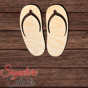 Flip Flops 001 Shape Cutout in Wood, Acrylic or Acrylic Mirror - Signature Cutouts