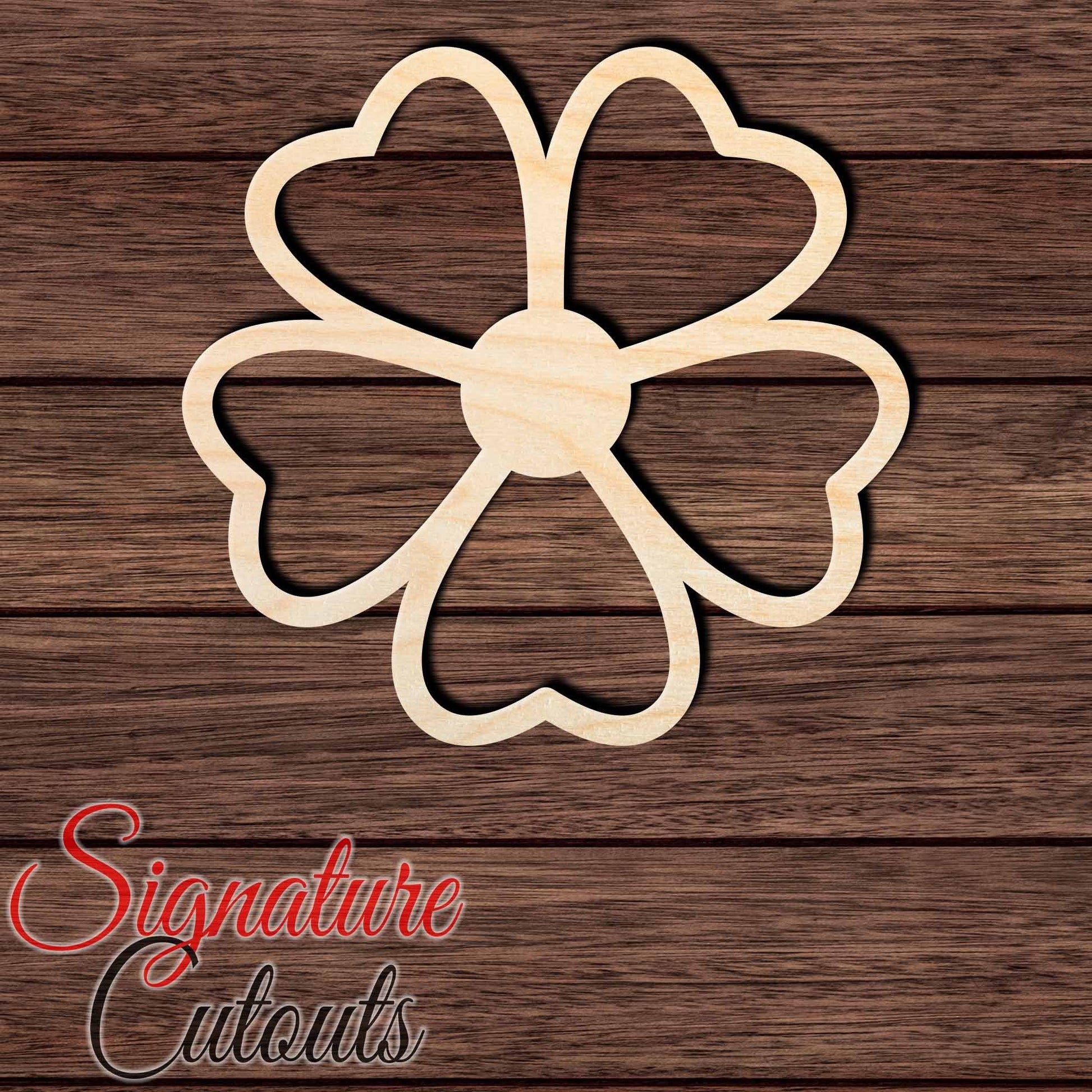 Flower 004 Shape Cutout in Wood, Acrylic or Acrylic Mirror - Signature Cutouts
