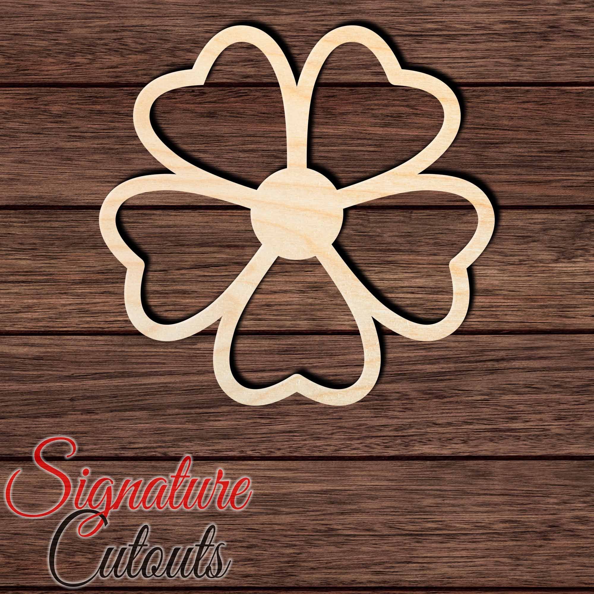 Flower 004 Shape Cutout in Wood, Acrylic or Acrylic Mirror - Signature Cutouts