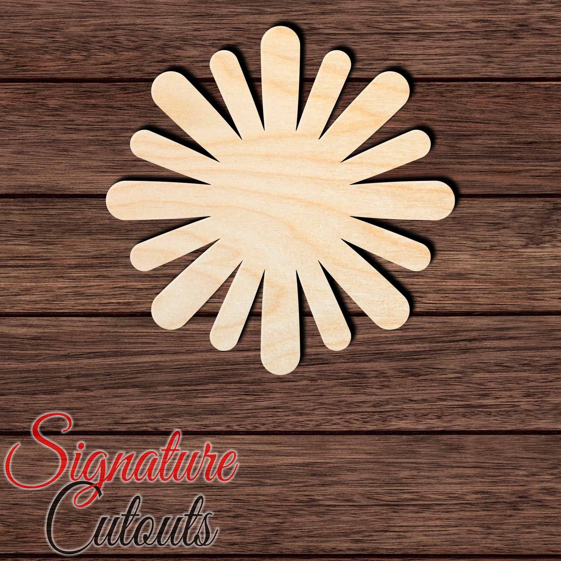 Flower 005 Shape Cutout in Wood, Acrylic or Acrylic Mirror - Signature Cutouts