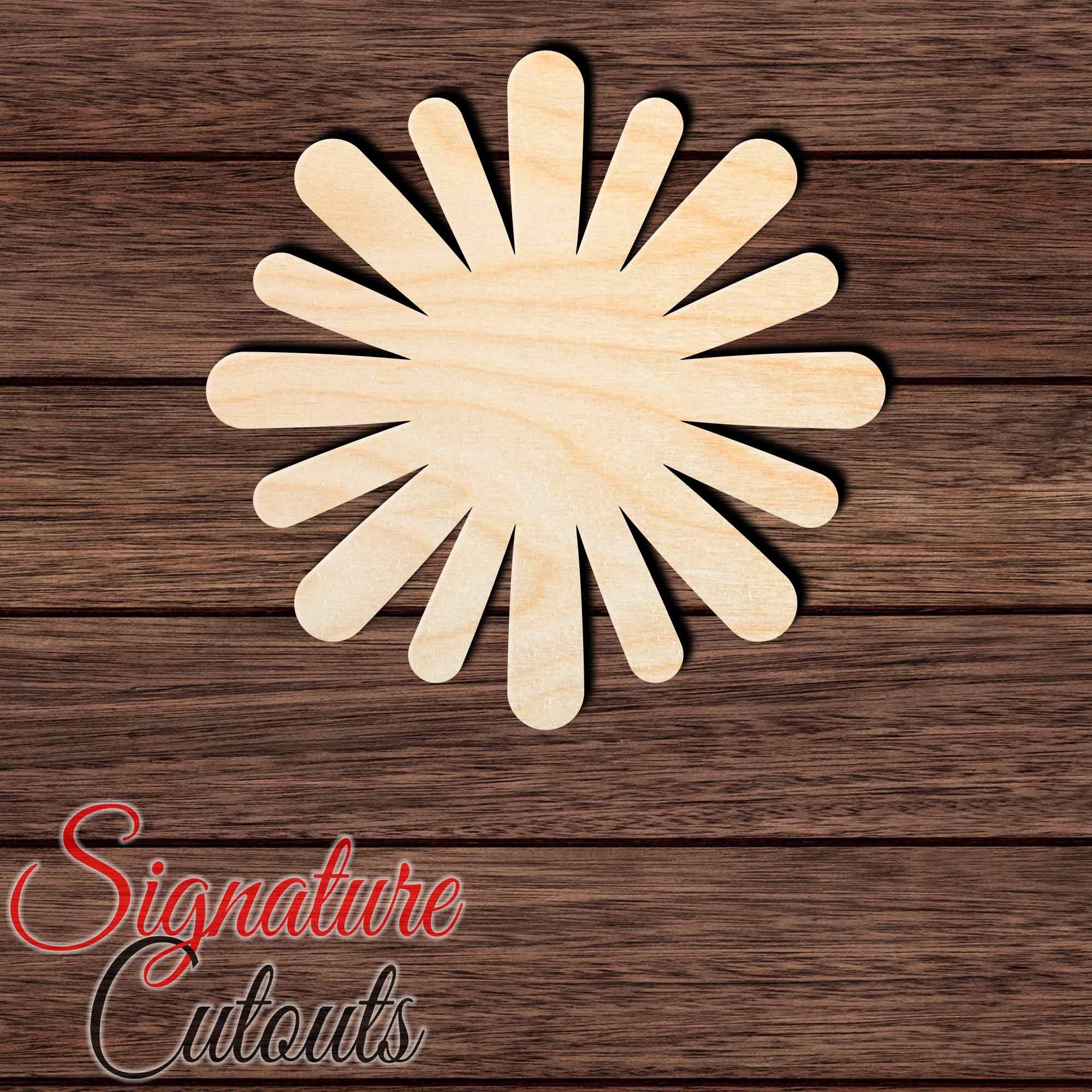 Flower 005 Shape Cutout in Wood, Acrylic or Acrylic Mirror - Signature Cutouts