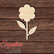 Flower 009 Shape Cutout in Wood, Acrylic or Acrylic Mirror - Signature Cutouts