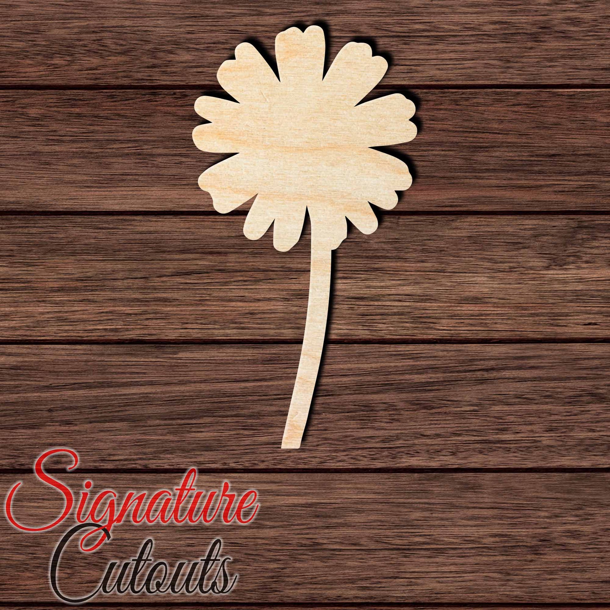 Flower 011 Shape Cutout in Wood, Acrylic or Acrylic Mirror - Signature Cutouts