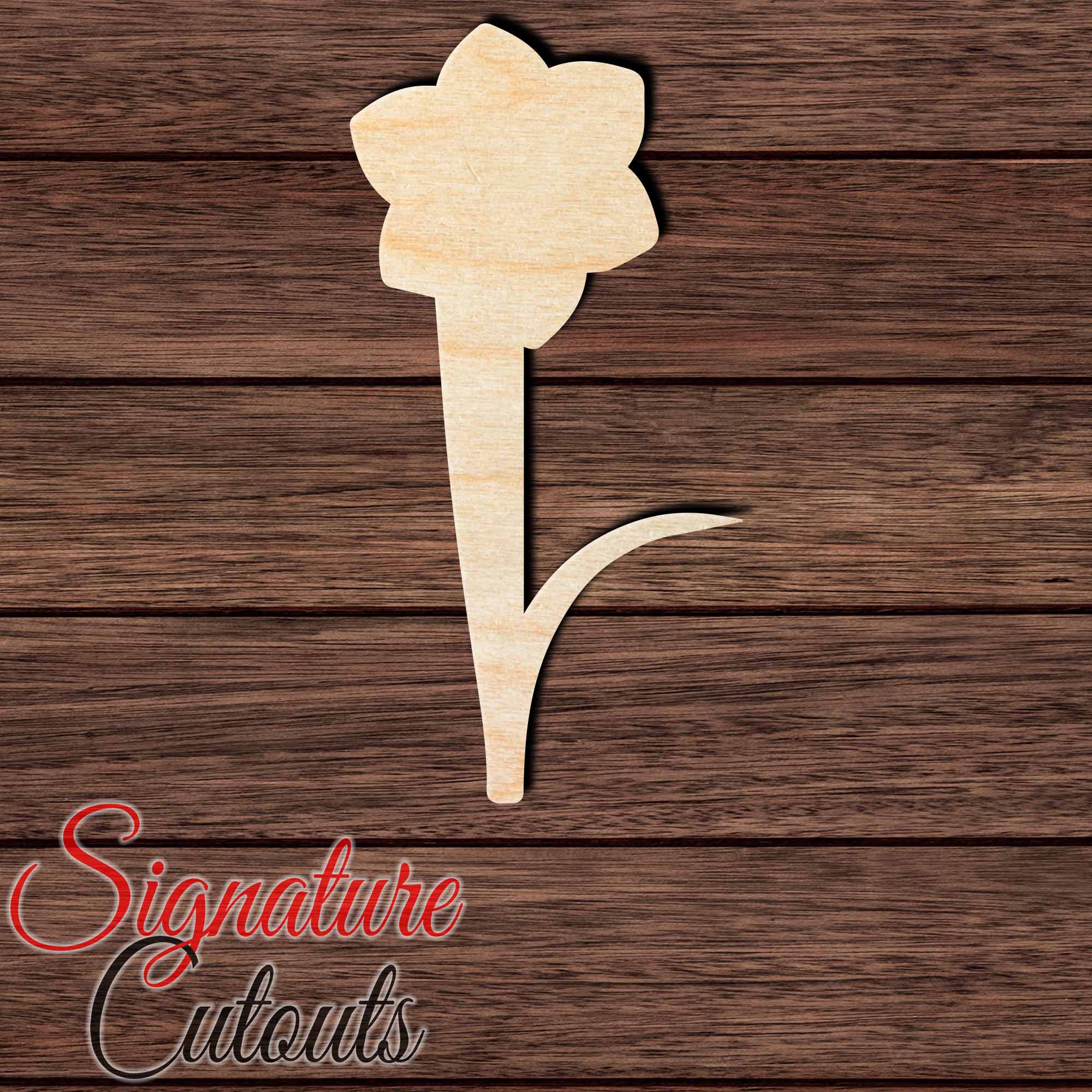 Flower 012 Shape Cutout in Wood, Acrylic or Acrylic Mirror - Signature Cutouts
