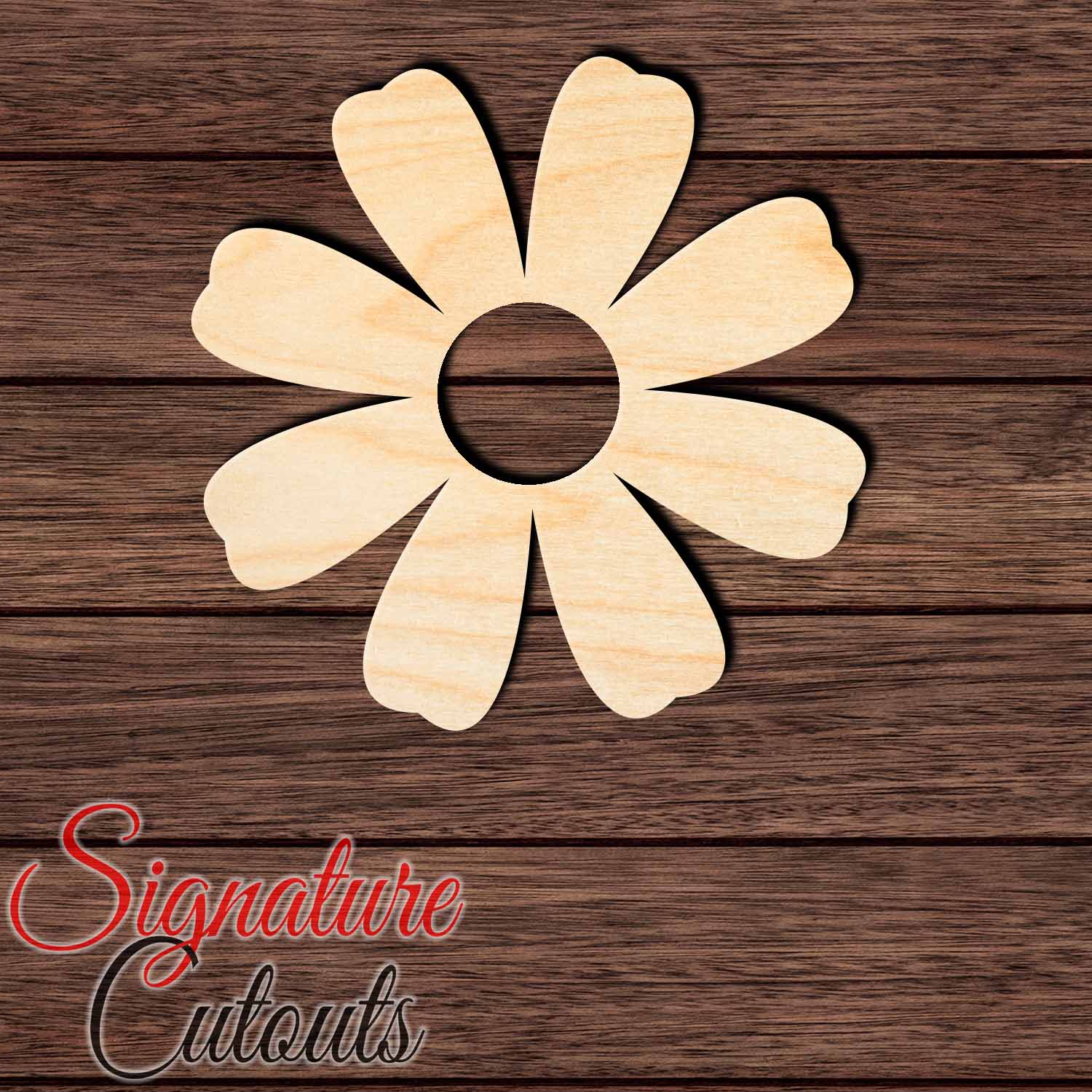 Flower 014 Shape Cutout in Wood, Acrylic or Acrylic Mirror - Signature Cutouts