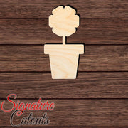 Flower Pot 001 Shape Cutout in Wood, Acrylic or Acrylic Mirror - Signature Cutouts