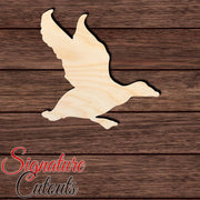 Flying Duck 002 Shape Cutout in Wood, Acrylic or Acrylic Mirror - Signature Cutouts