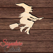 Flying Witch 001 Shape Cutout in Wood, Acrylic or Acrylic Mirror - Signature Cutouts