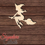 Flying Witch 002 Shape Cutout in Wood, Acrylic or Acrylic Mirror - Signature Cutouts