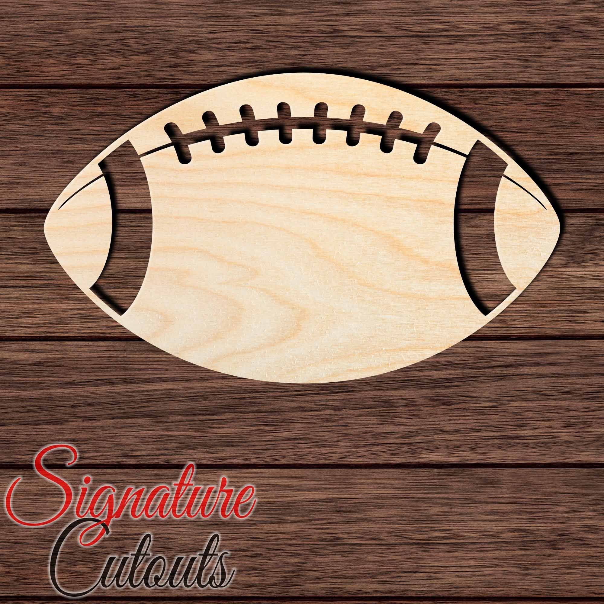Football 001 Shape Cutout in Wood, Acrylic or Acrylic Mirror - Signature Cutouts