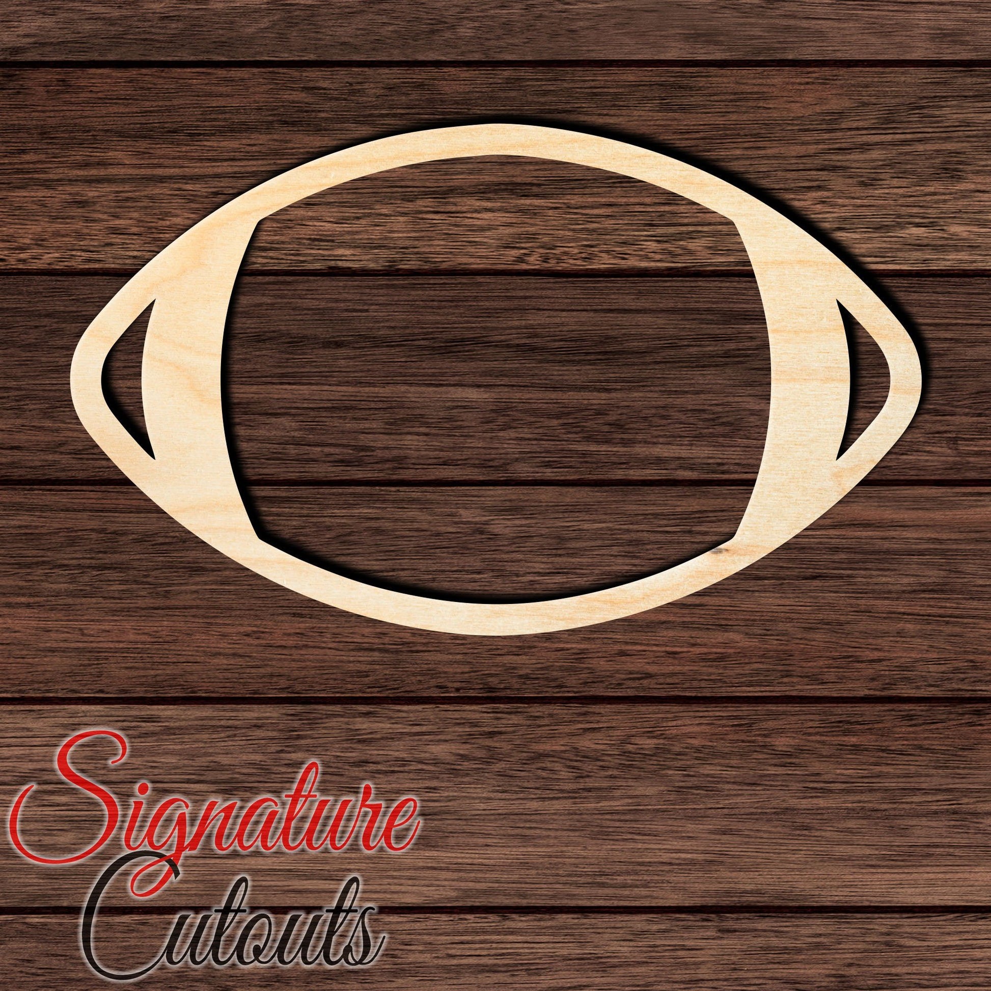 Football 003 Shape Cutout in Wood, Acrylic or Acrylic Mirror - Signature Cutouts