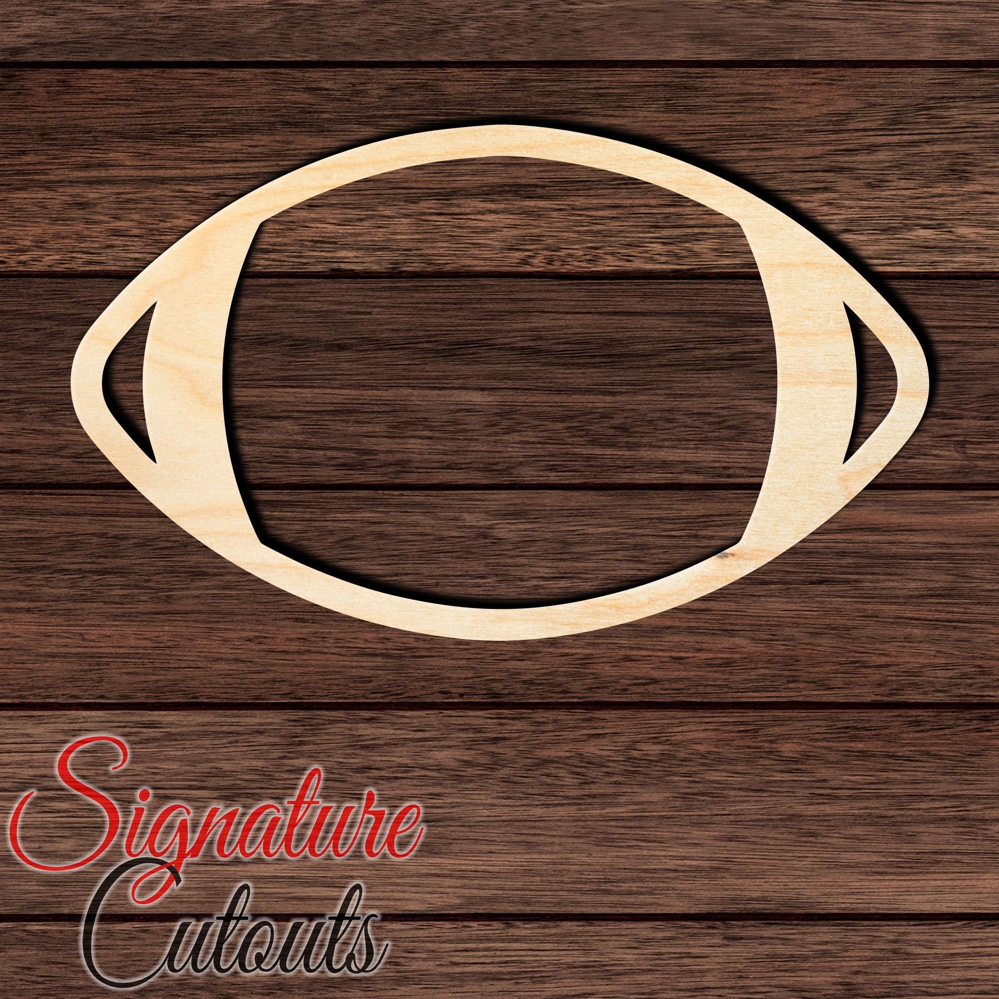 Football 003 Shape Cutout in Wood, Acrylic or Acrylic Mirror - Signature Cutouts