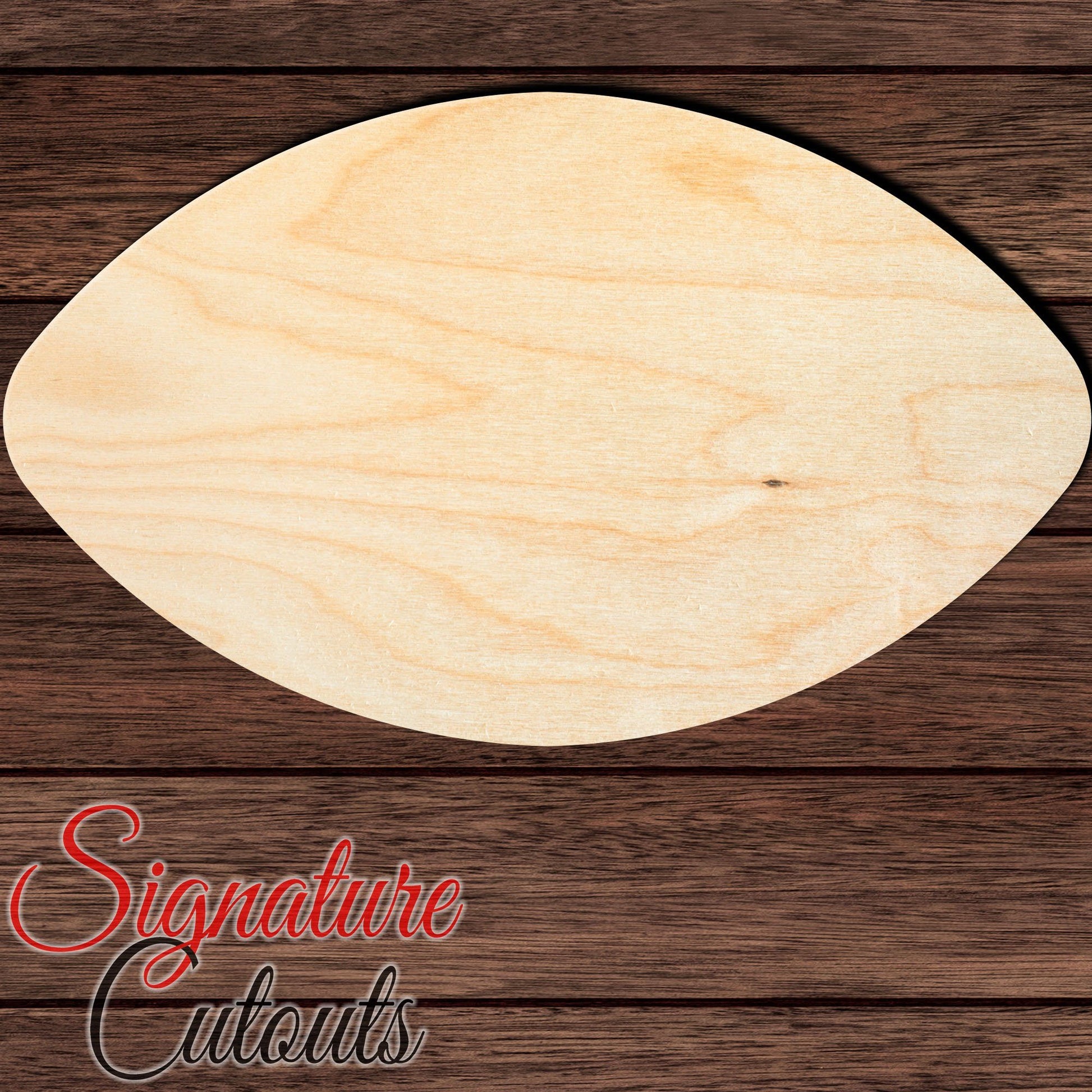 Football 004 Shape Cutout in Wood, Acrylic or Acrylic Mirror - Signature Cutouts