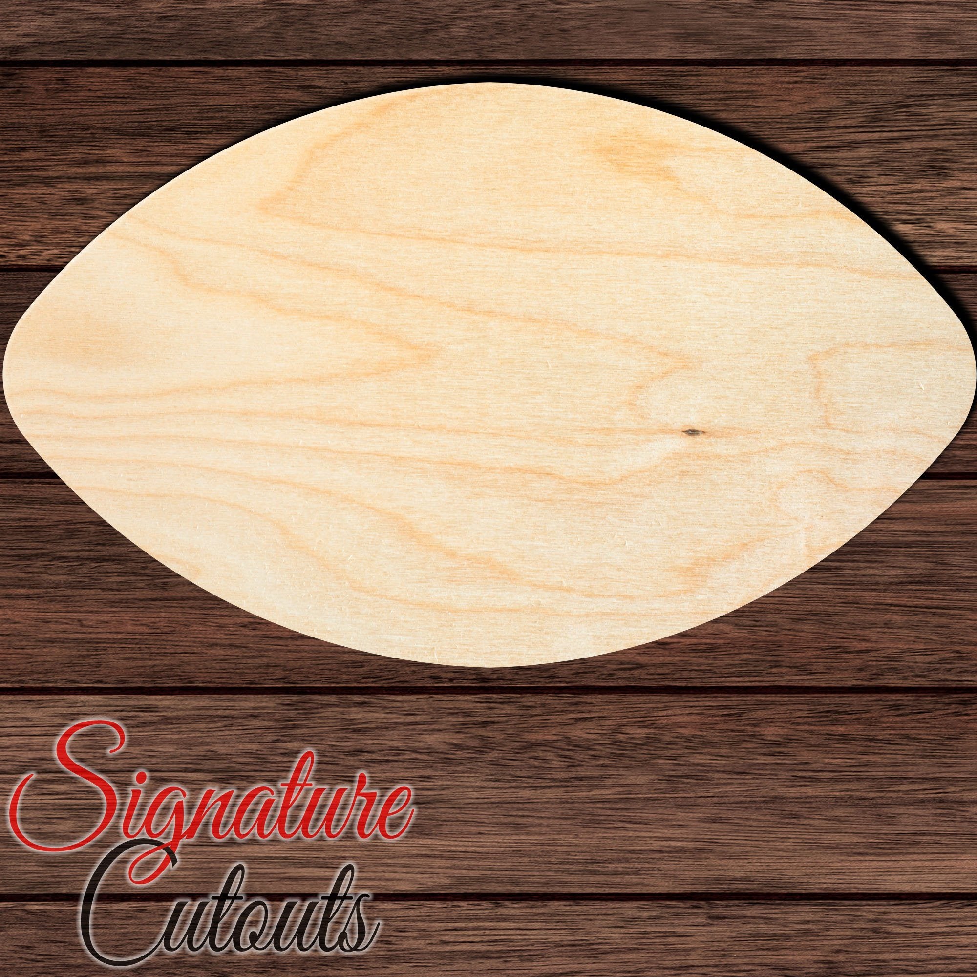 Football 004 Shape Cutout in Wood, Acrylic or Acrylic Mirror - Signature Cutouts