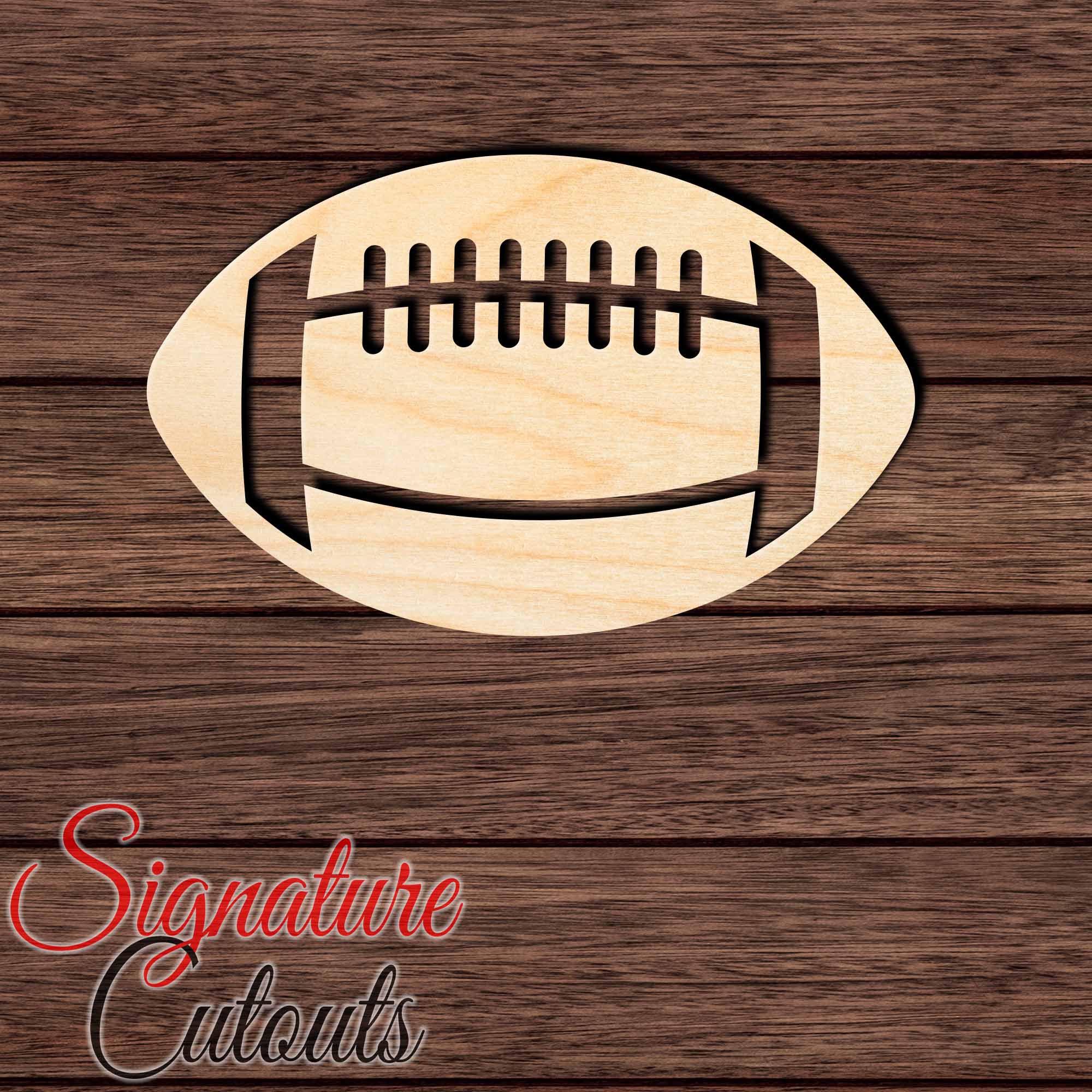 Football 005 Shape Cutout in Wood, Acrylic or Acrylic Mirror Craft Shapes & Bases Signature Cutouts 