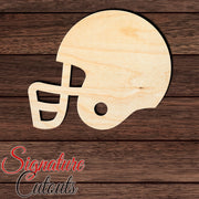 Football Helmet 002 Shape Cutout in Wood, Acrylic or Acrylic Mirror - Signature Cutouts