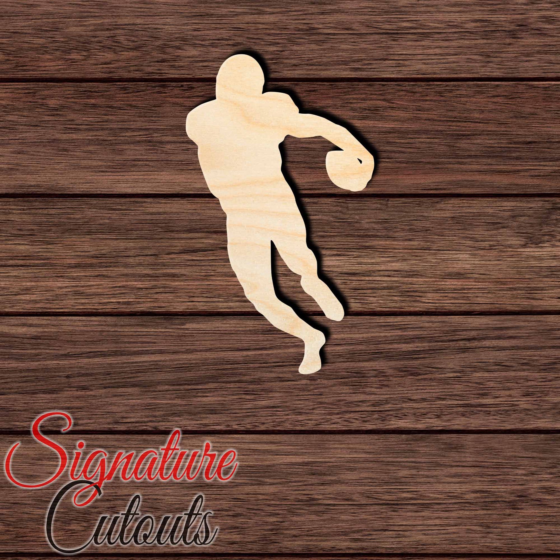 Football Player 002 Shape Cutout in Wood, Acrylic or Acrylic Mirror - Signature Cutouts