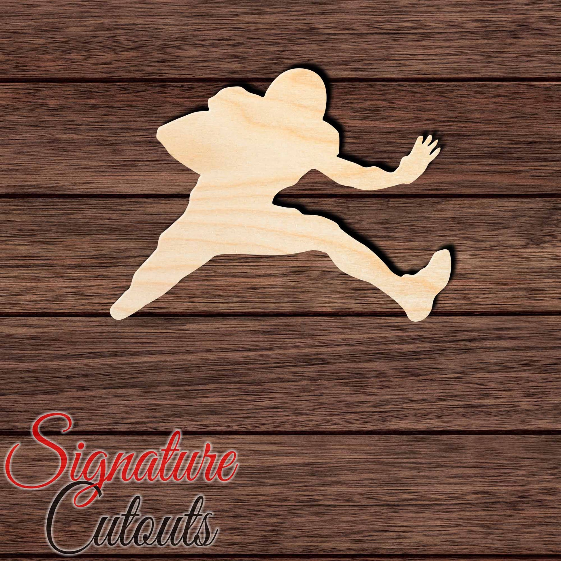 Football Player 003 Shape Cutout in Wood, Acrylic or Acrylic Mirror - Signature Cutouts