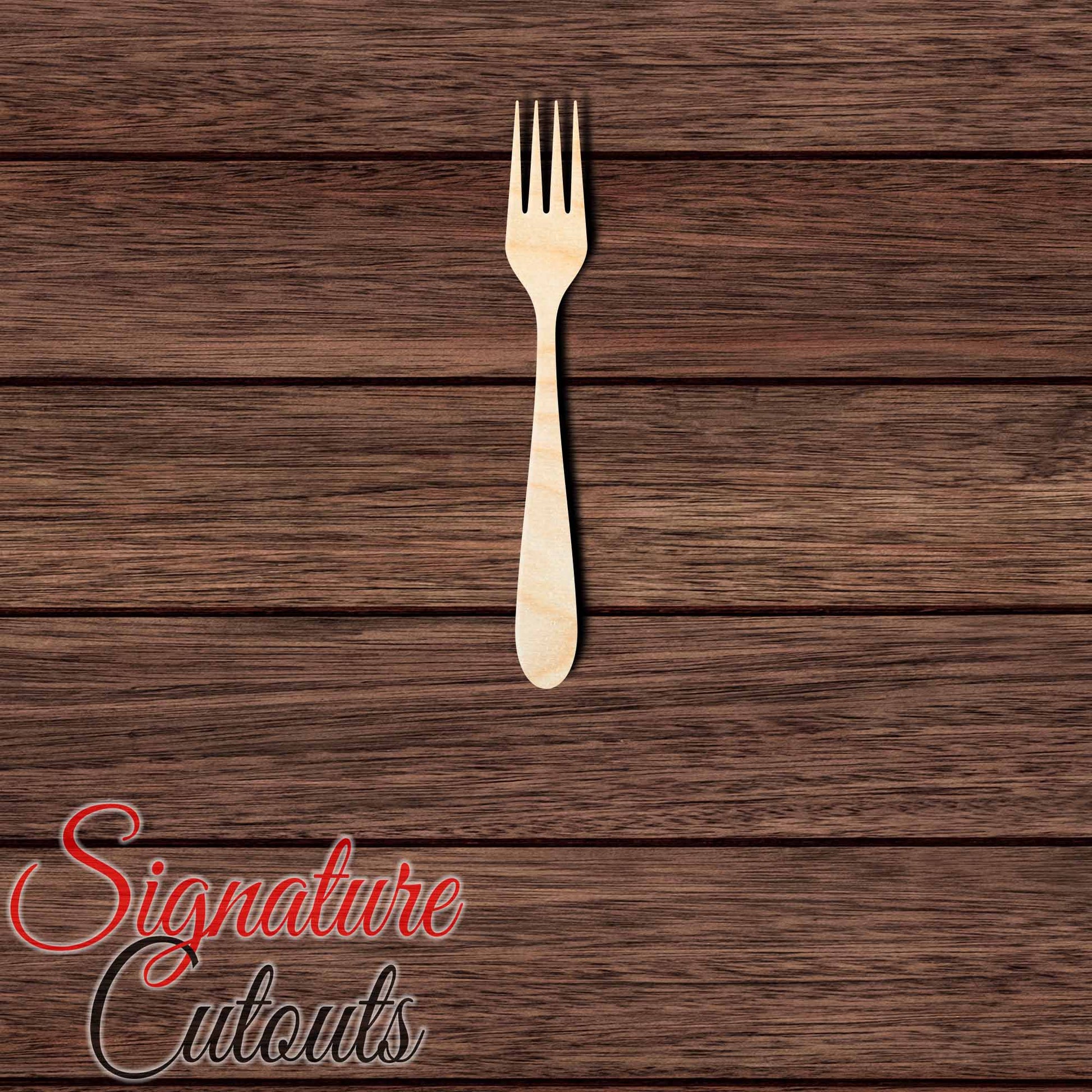 Fork 001 Shape Cutout in Wood, Acrylic or Acrylic Mirror - Signature Cutouts