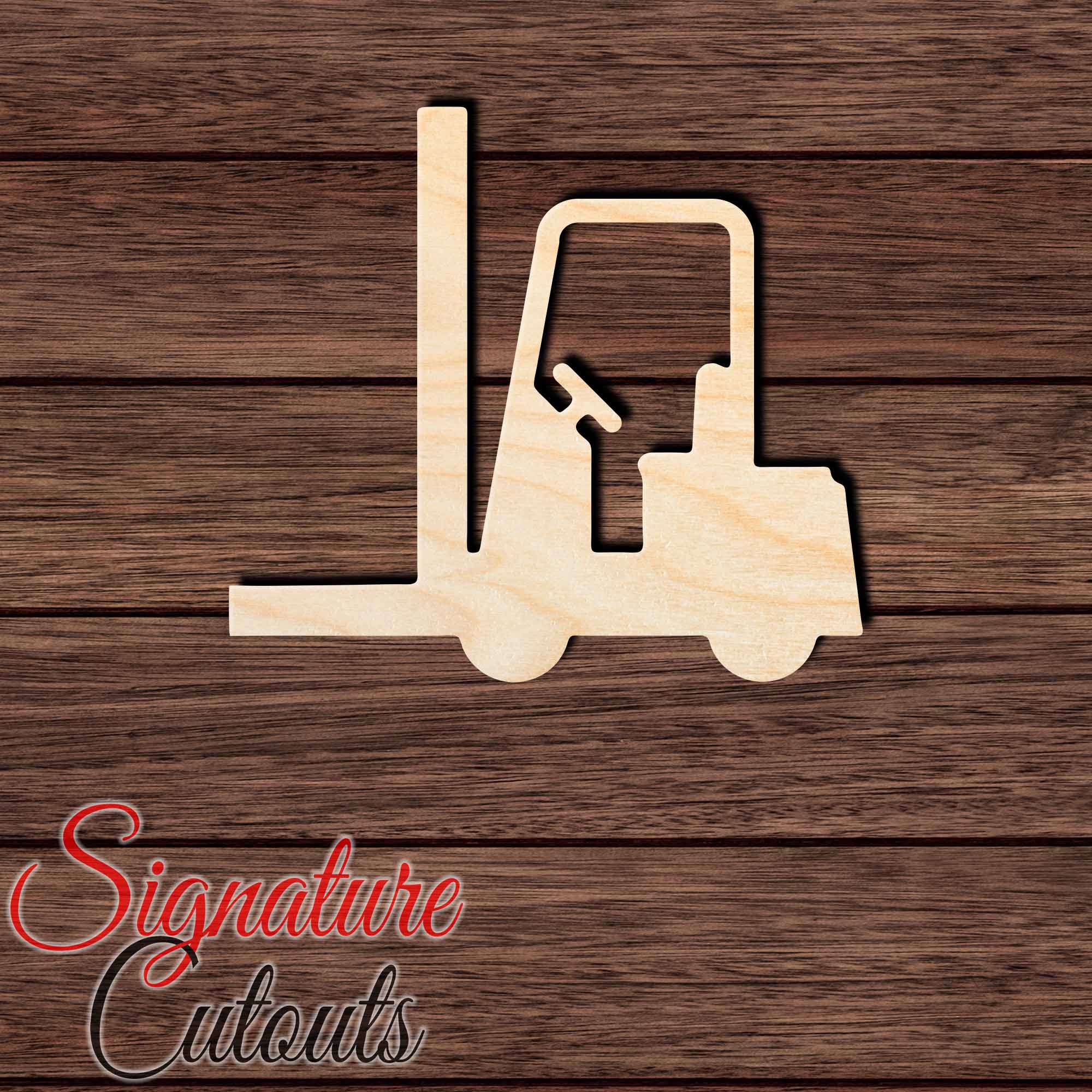 Forklift 001 Shape Cutout in Wood, Acrylic or Acrylic Mirror - Signature Cutouts