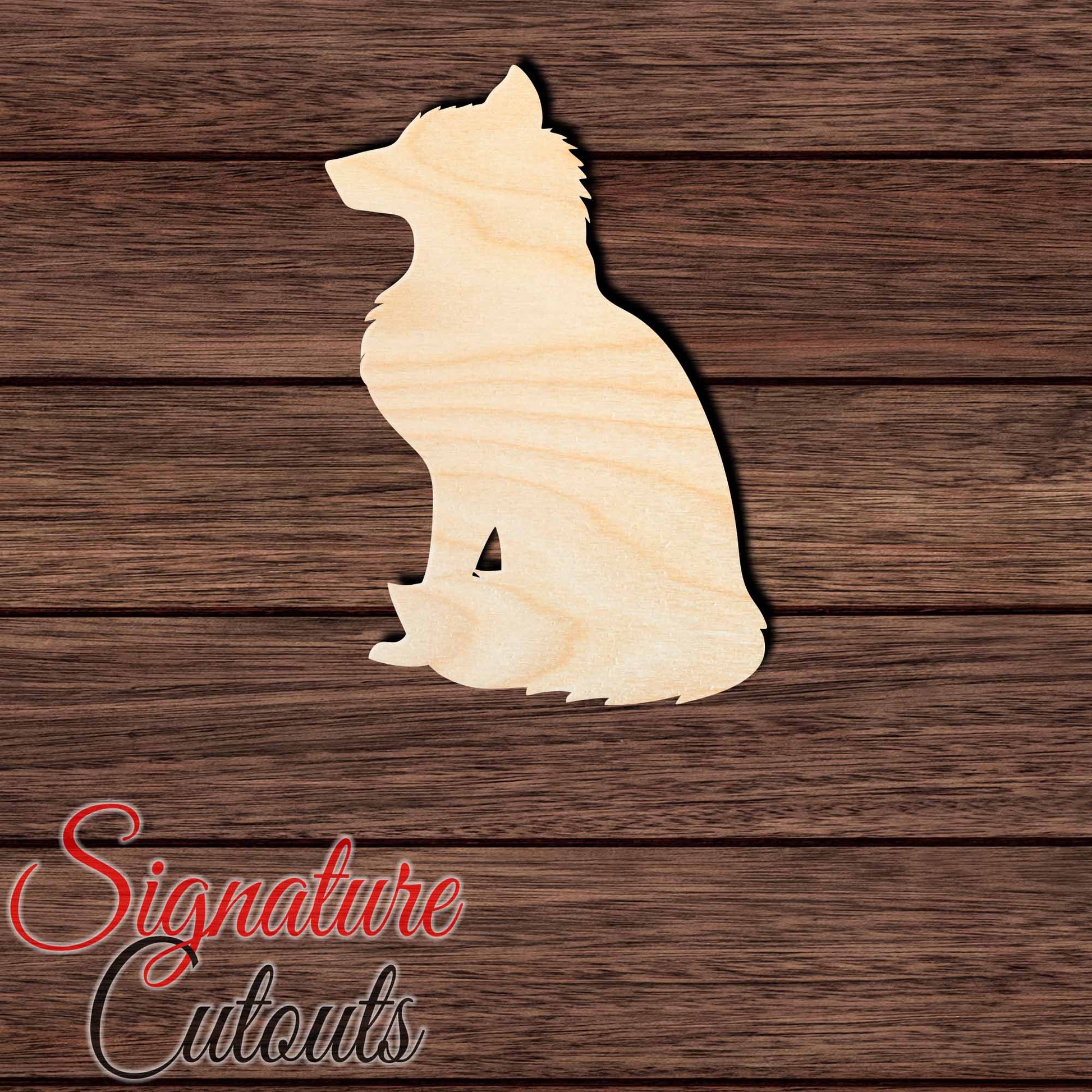 Fox 005 Unfinished en Shape Cutout in Wood, Acrylic or Acrylic Mirror - Signature Cutouts
