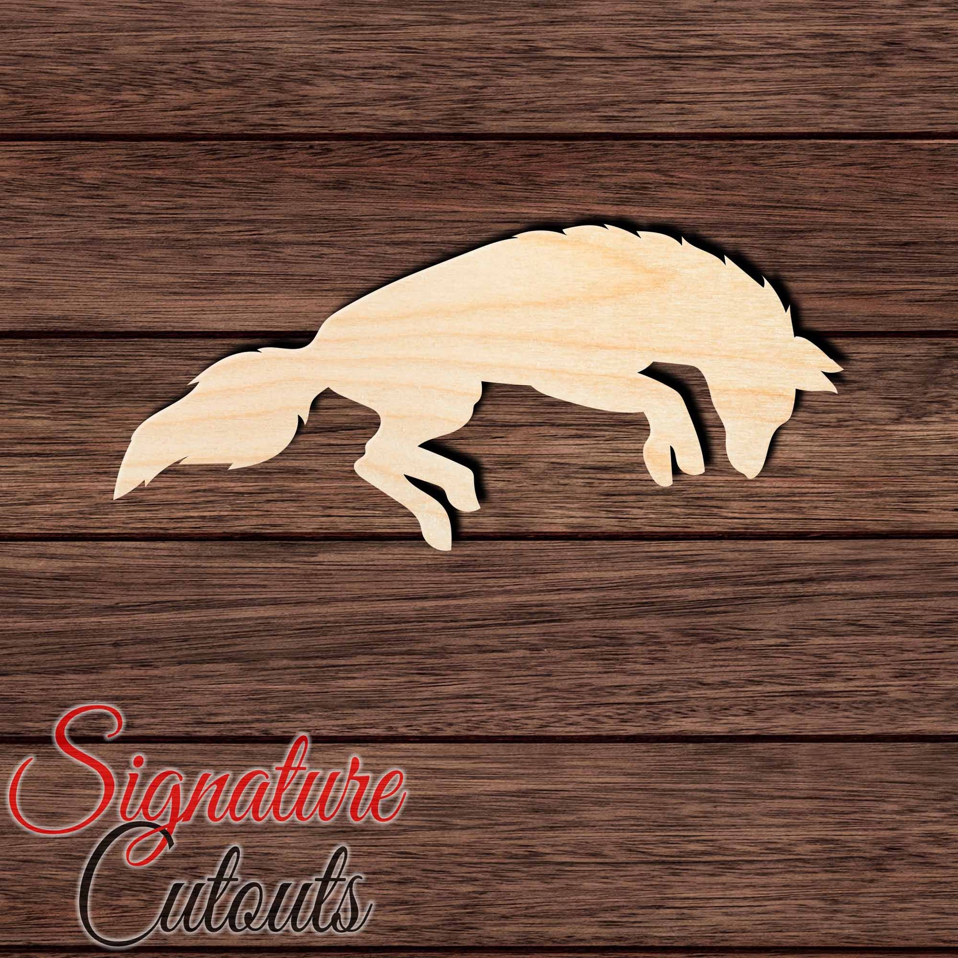 Fox 006 Unfinished en Shape Cutout in Wood, Acrylic or Acrylic Mirror - Signature Cutouts