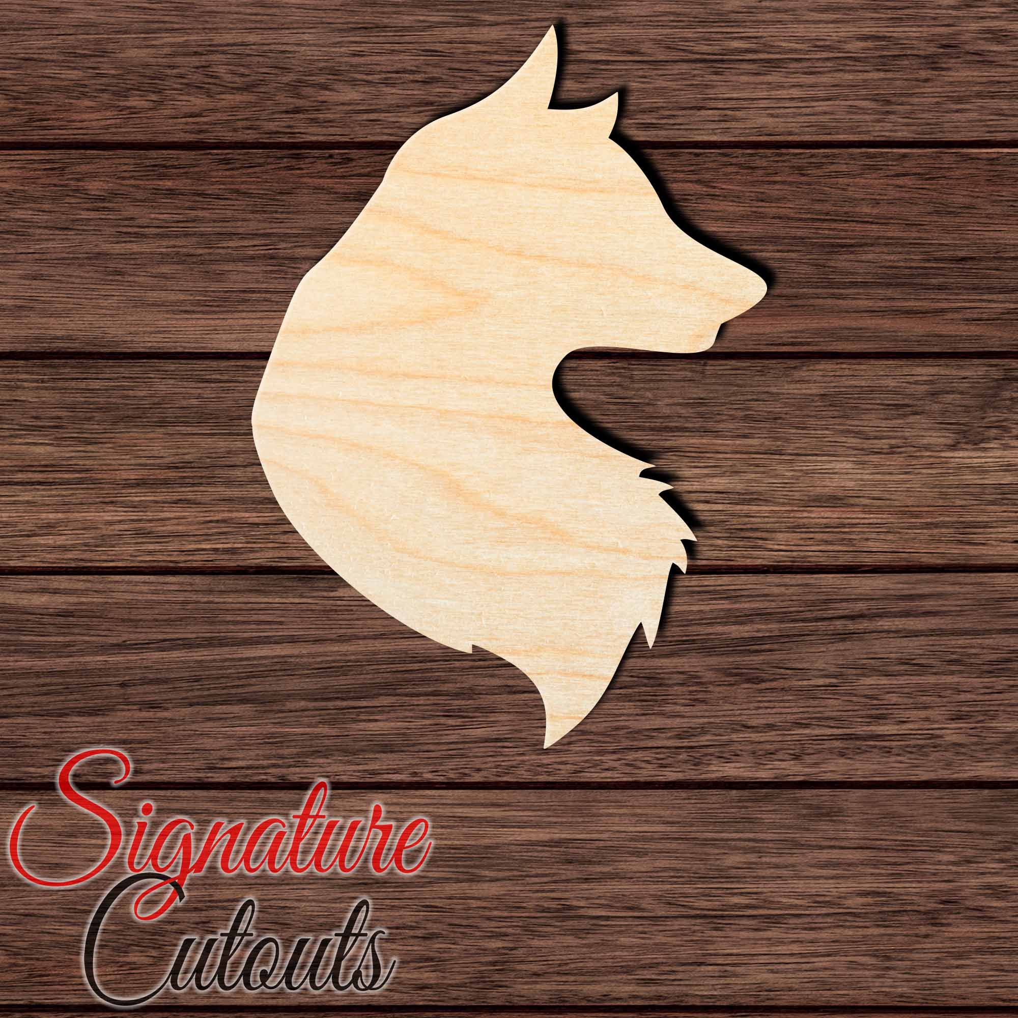Fox 008 Shape Cutout in Wood, Acrylic or Acrylic Mirror - Signature Cutouts