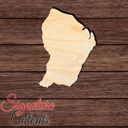 French Guiana Shape Cutout in Wood, Acrylic or Acrylic Mirror - Signature Cutouts