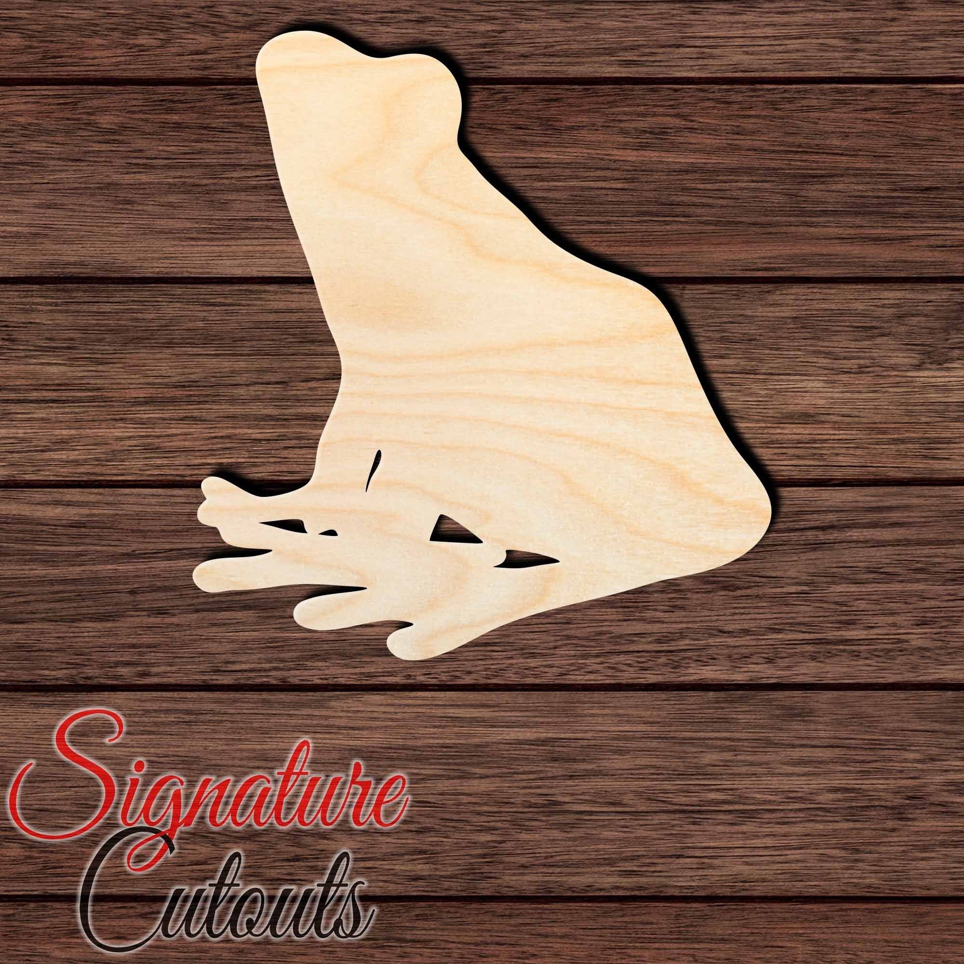 Frog 006 Shape Cutout in Wood, Acrylic or Acrylic Mirror - Signature Cutouts