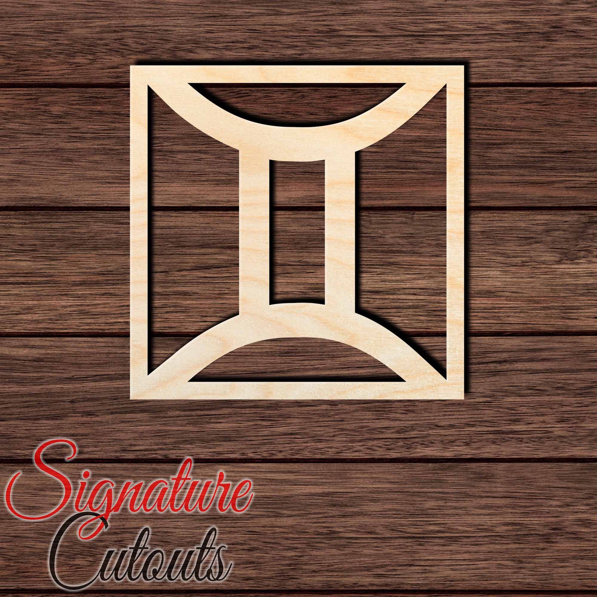 Gemini 002 Shape Cutout in Wood, Acrylic or Acrylic Mirror - Signature Cutouts