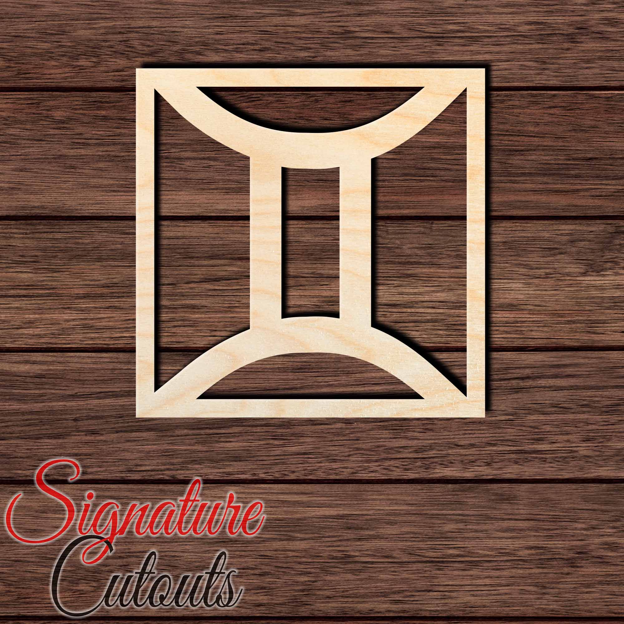 Gemini 002 Shape Cutout in Wood, Acrylic or Acrylic Mirror - Signature Cutouts