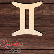 Gemini Shape Cutout in Wood, Acrylic or Acrylic Mirror - Signature Cutouts