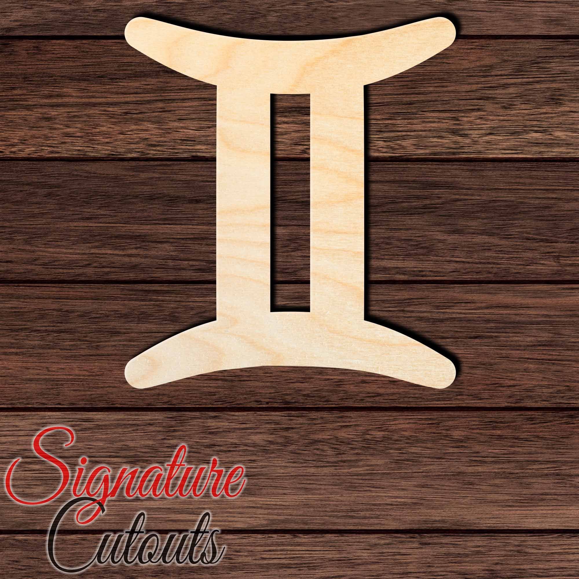 Gemini Shape Cutout in Wood, Acrylic or Acrylic Mirror - Signature Cutouts