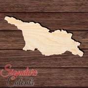 Georgia Shape Cutout in Wood, Acrylic or Acrylic Mirror - Signature Cutouts